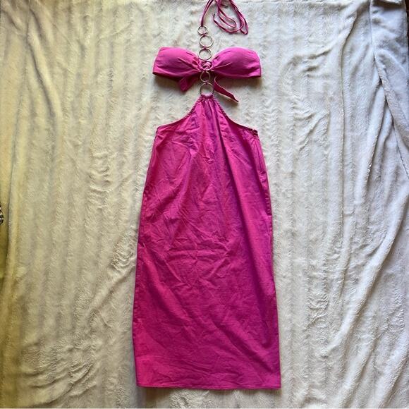 Lisa Maree Lost in Paris Cutout Midi Dress in Pink - Picture 3 of 9